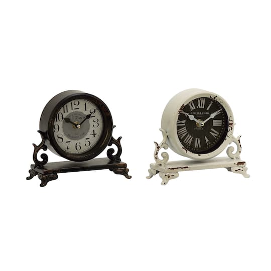 7&#x22; Metal Vintage Clock Set